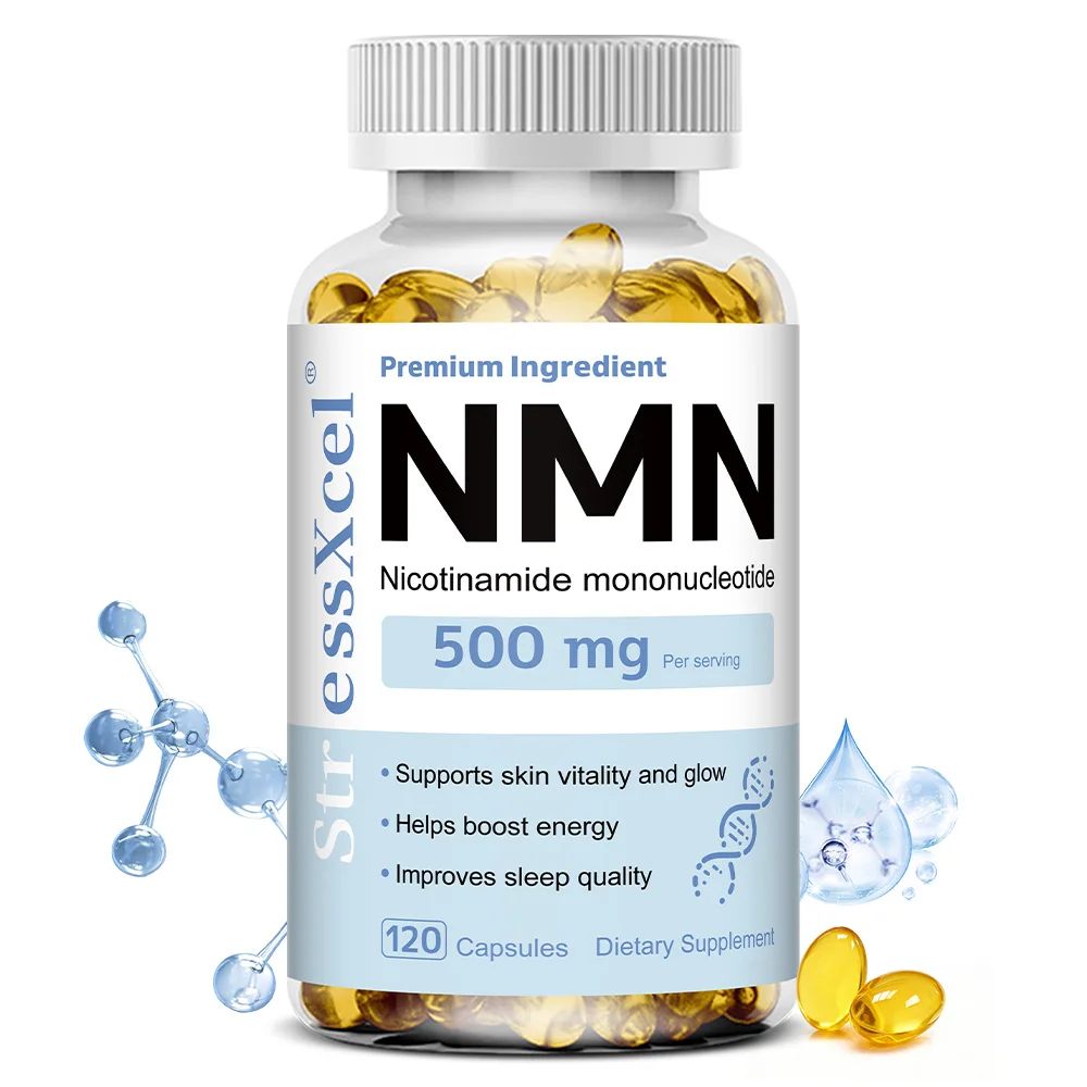 NMN 500mg Capsules - Anti-Aging, Cell Regeneration, Energy Levels, Muscle, Brain & Skin Health Support, 60 Capsules, Vegan